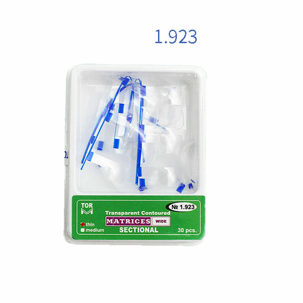30Pcs/Box Dental Transparent Plastic Matrix Sectional Contoured Matrices Large