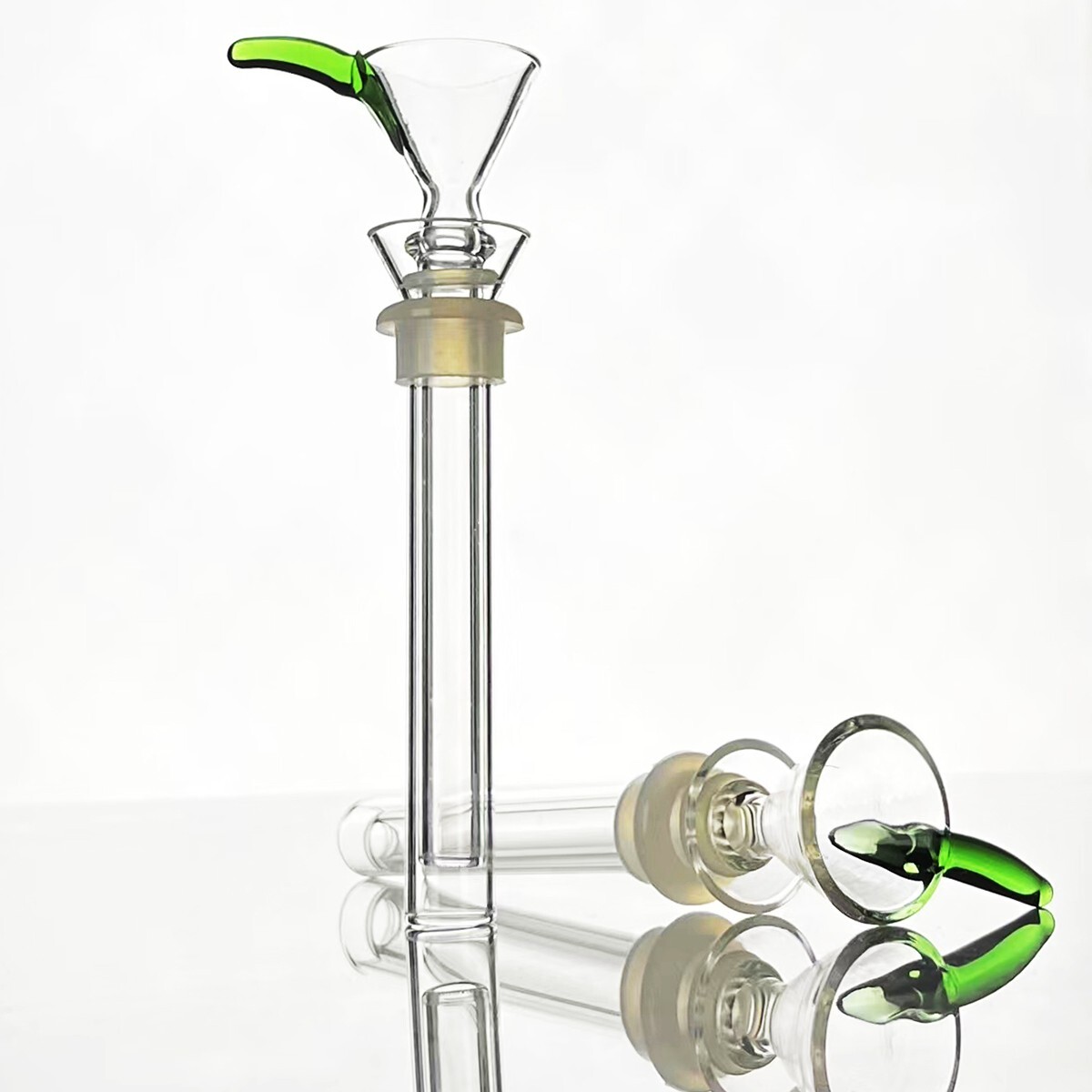 4 Pack 4" Glass Bong Replacement Slide Glass Bowl Hookah Adapters Stem Set 14mm