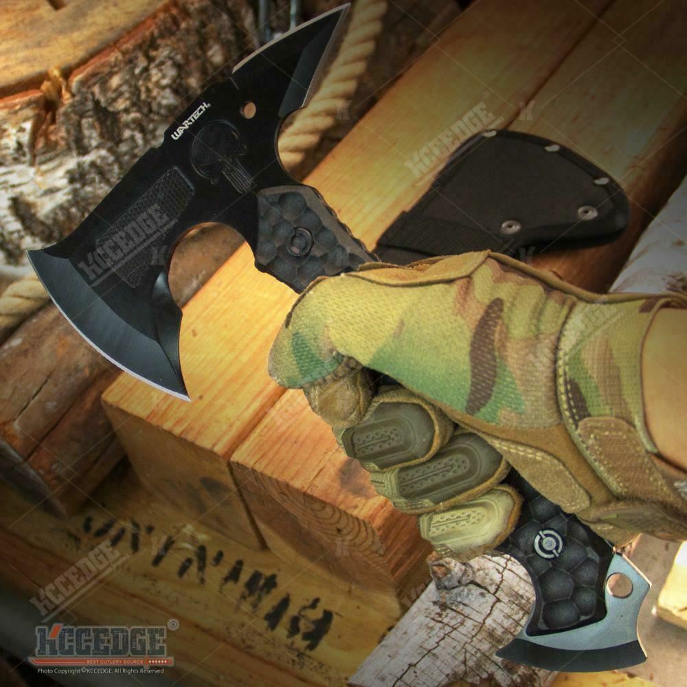 10"  Tactical Fighting Axe w/ Finger Choil Sharpened Back Spike