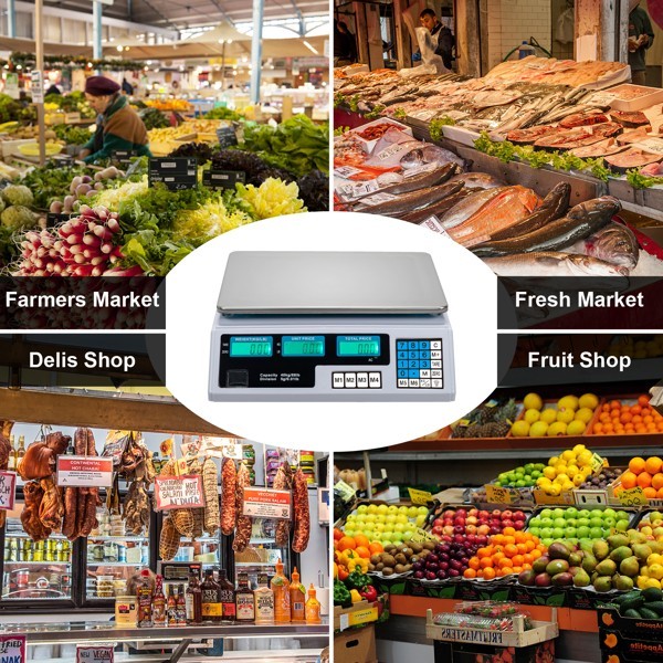 ACS-30 40kg/5g Digital Price Computing Scale for Vegetable US Plug