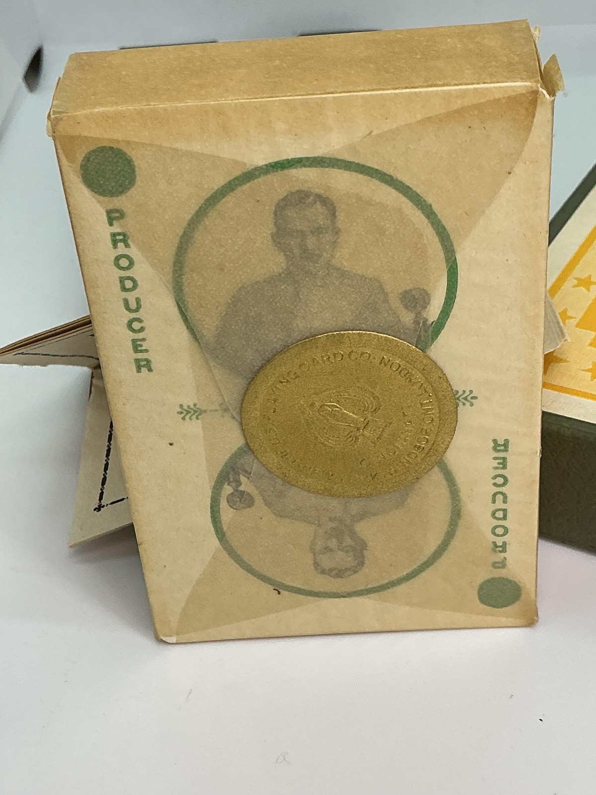 Vintage Kam-Ra Card Company Hollywood Producer Playing Cards Deck Green Box