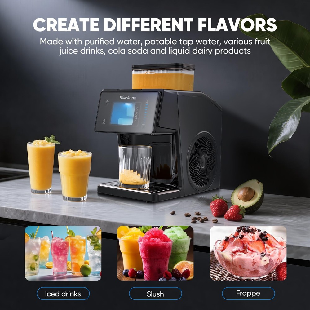 Shaved Ice Machine Snow Cone Maker No Ice Needed，Snowflake Machine with Rapid...