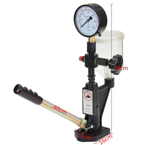 Diesel Injector Nozzle Tester Pop Pressure Dual Scale 600-8000 PSI W/Filter