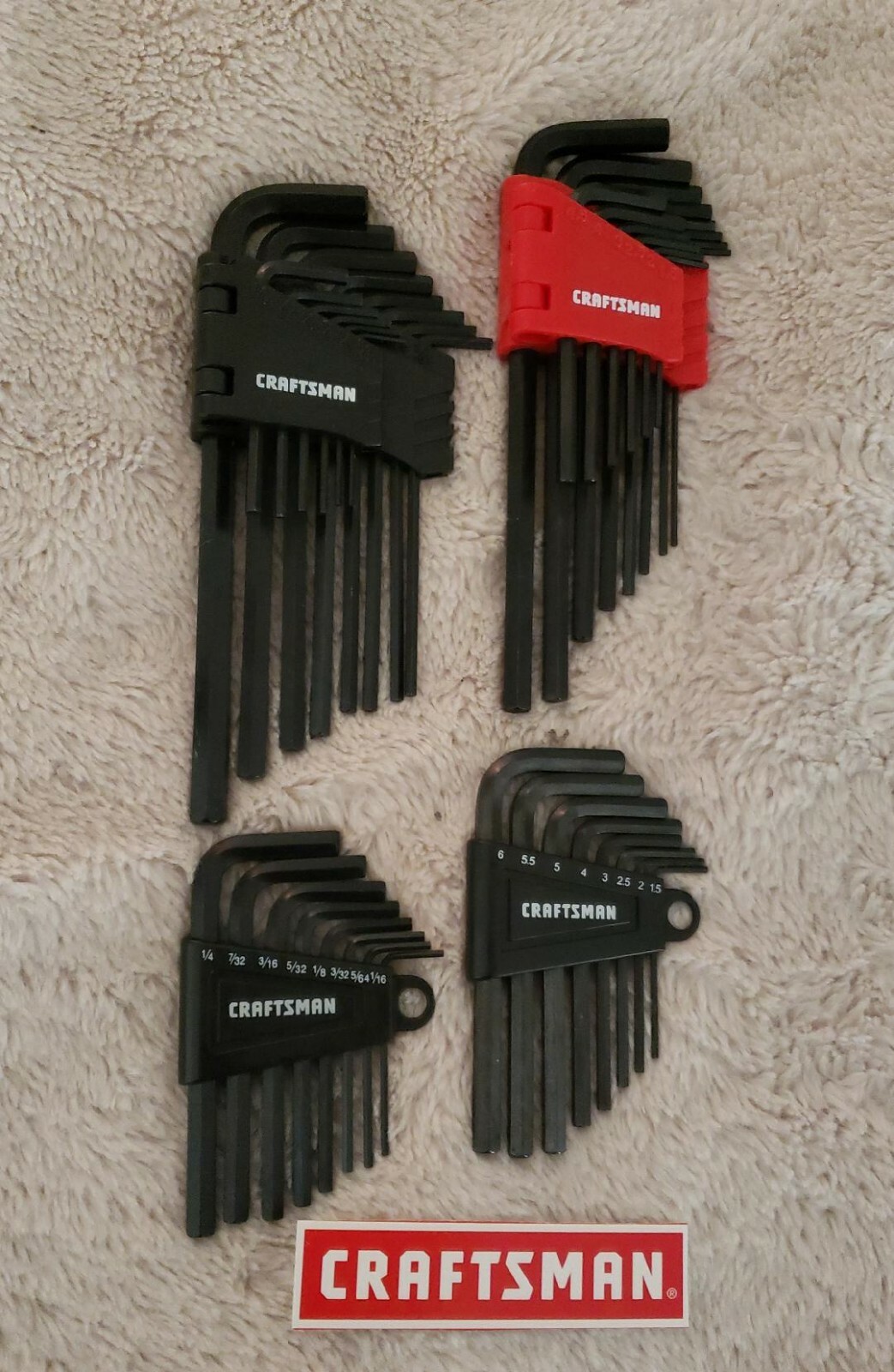 CRAFTSMAN 44 Pc SAE & METRIC MM Allen / Hex Key Wrench Set NEW