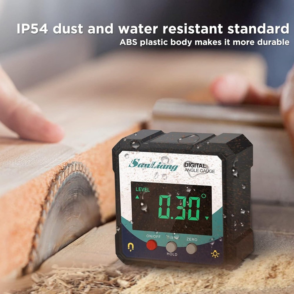 Versatile Digital Level Angle Finder with Rating for Construction Use