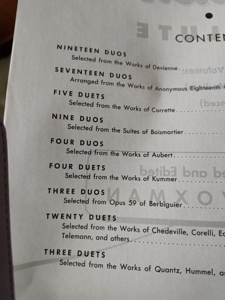 Selected Duets For Flute. Volume 1