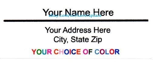 60 Pieces Return/Mailing Address labels  1" x 2.625" - Free USA Shipping