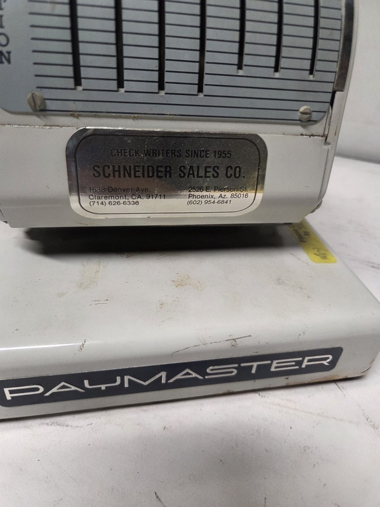 Paymaster Shenwider Sales Co From 1955 No Key