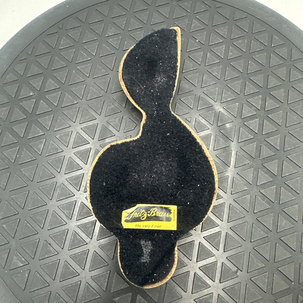 Vintage Fritz Solid Brass Music Note , Paper Weight