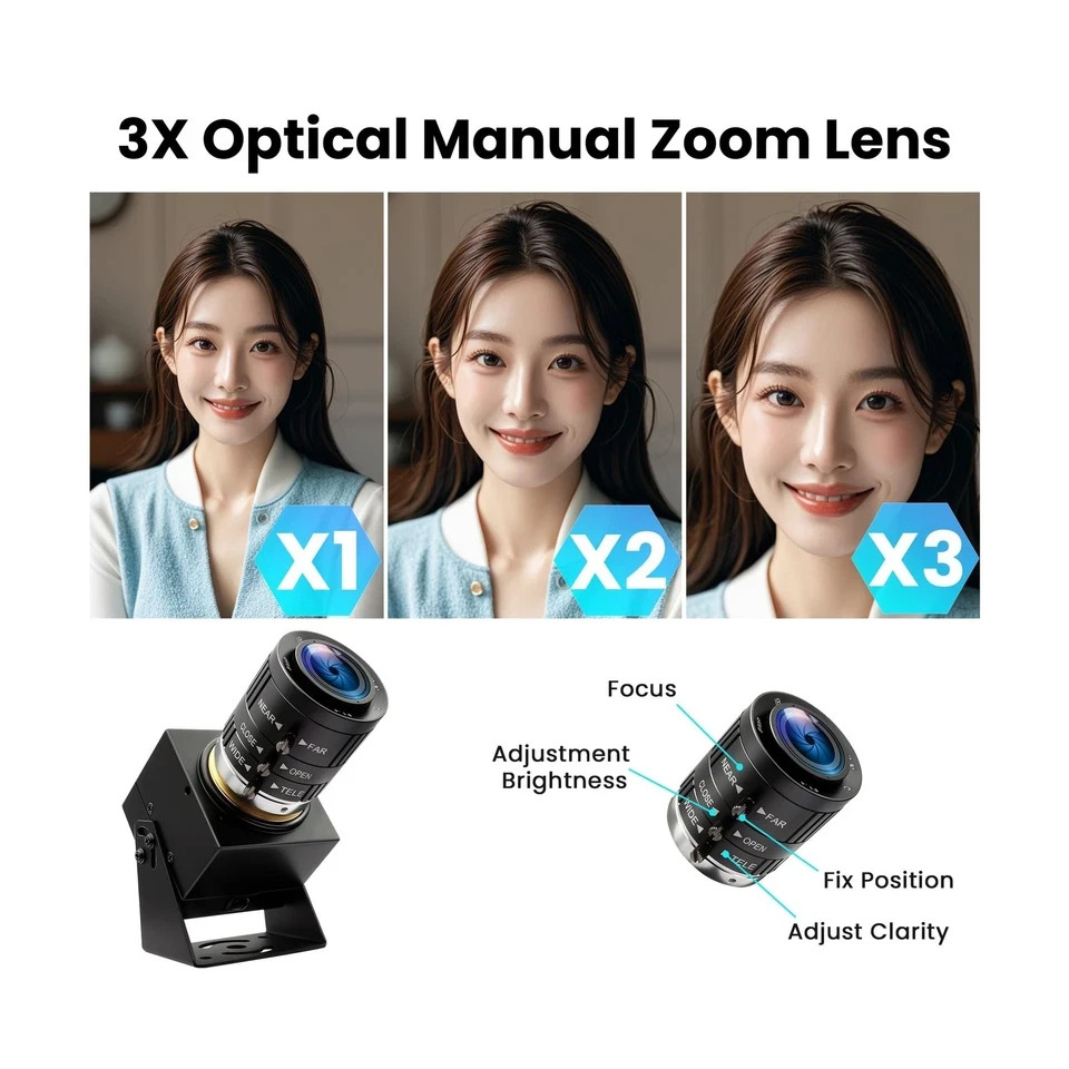USB Camera 120fps High Speed ​​Webcam Golf Swing 4K 12Megapixels USB