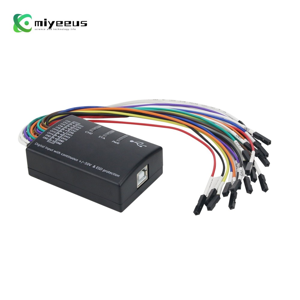 Mini 16 Logic Analyzer USB 100M Max Sample Rate 16CH Version 1.1.34 (US Stock)