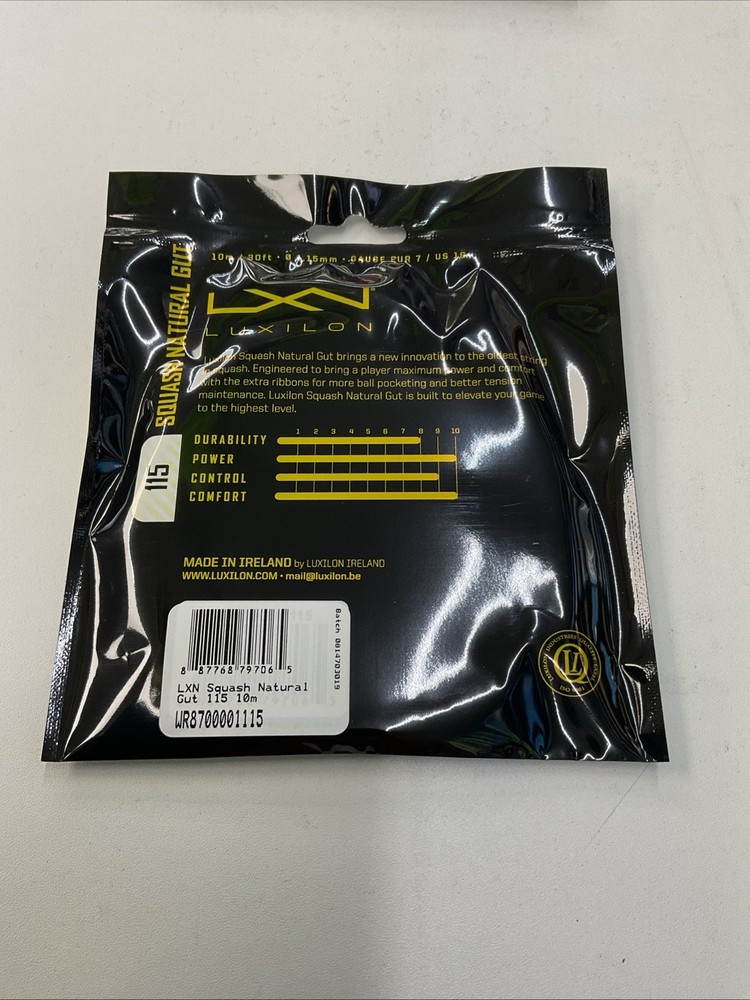 3 Pack Luxilon Squash Natural Gut 115