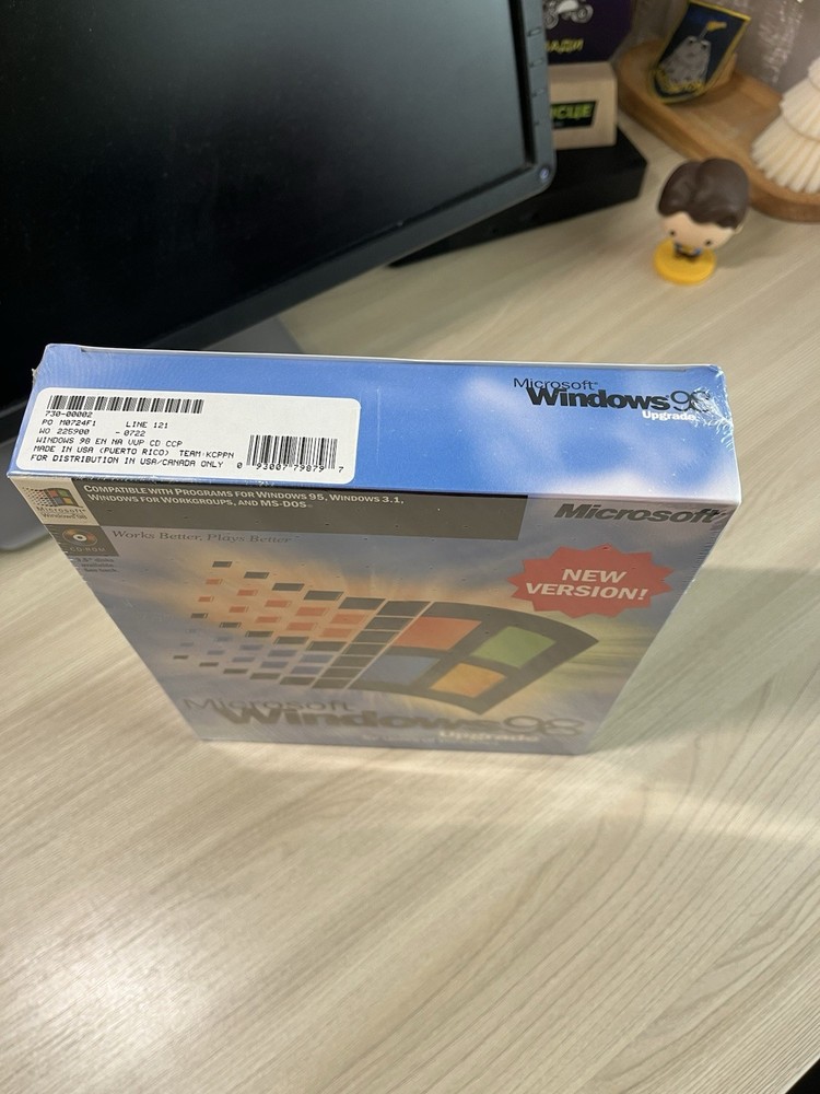 MICROSOFT WINDOWS 98 UPGRADE SEALED RETAIL BOX