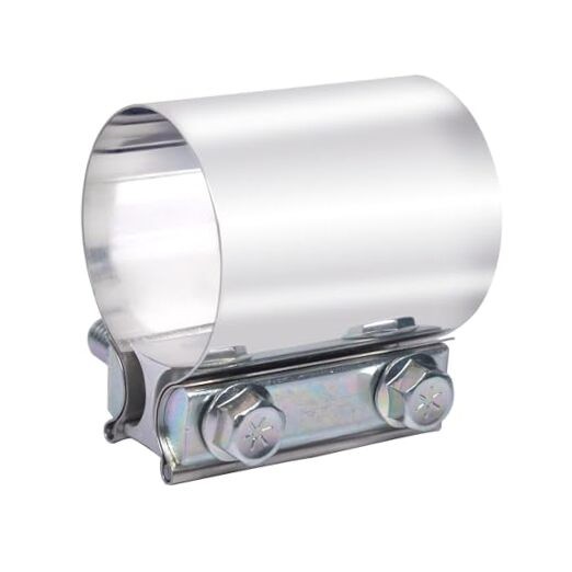 3 inch Exhaust Lap Joint Butt Clamp, Stainless Steel 3" Muffler Band 3 Inch