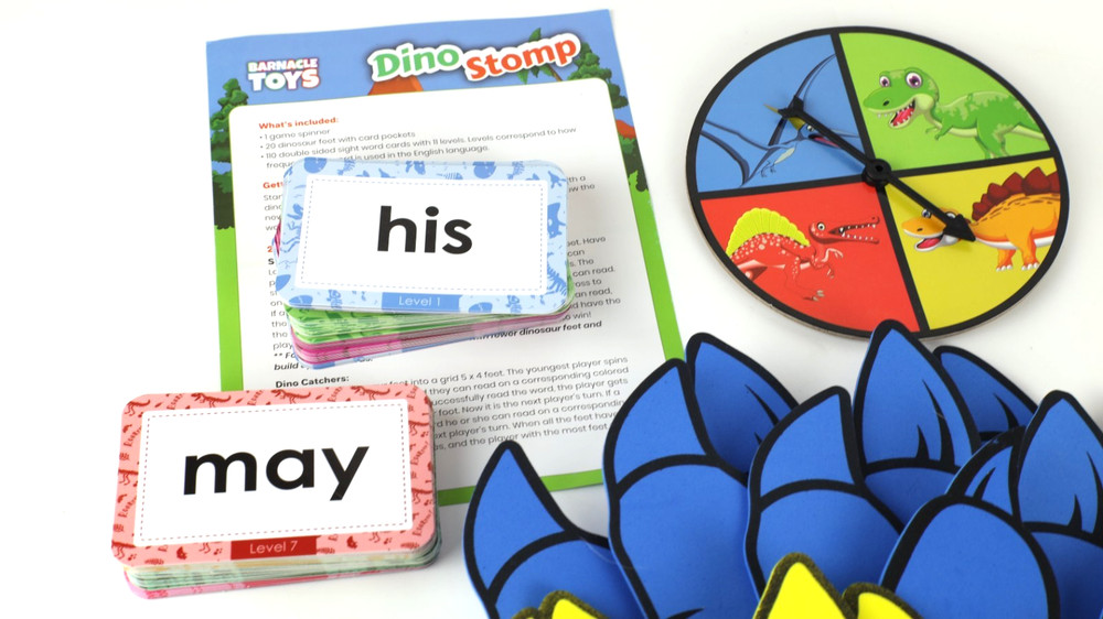 Dino Stomp Learning Sight Words Game