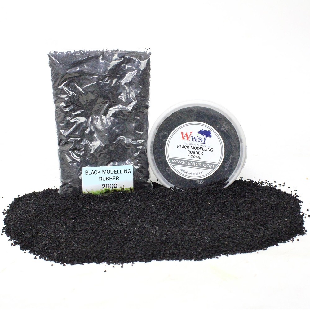 Black Modelling Rubber | Wargame Scenery & Basing Material