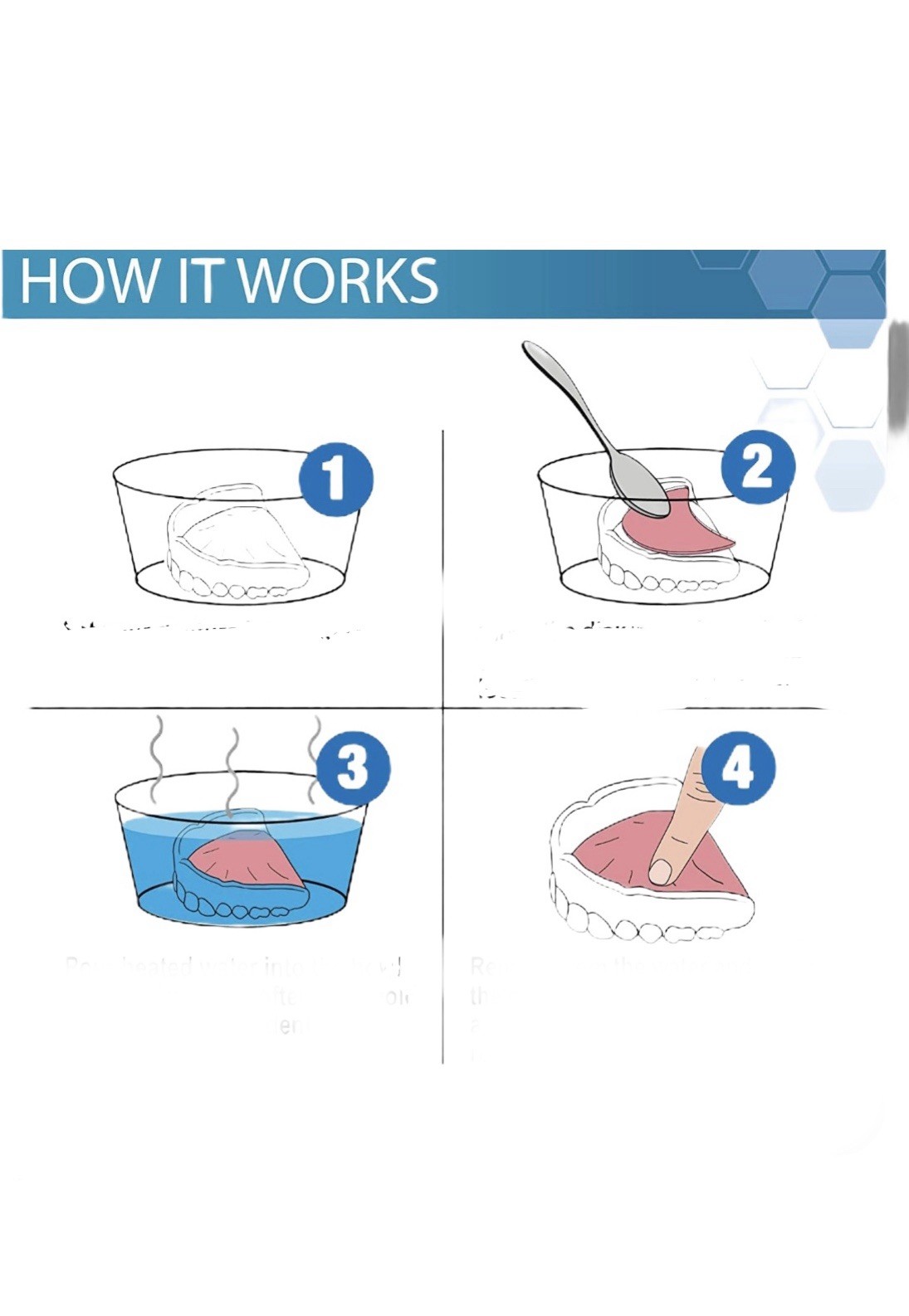 Fix Loose Dentures DIY Denture Reline Pink Gum Strips Reusable Fit No Teeth