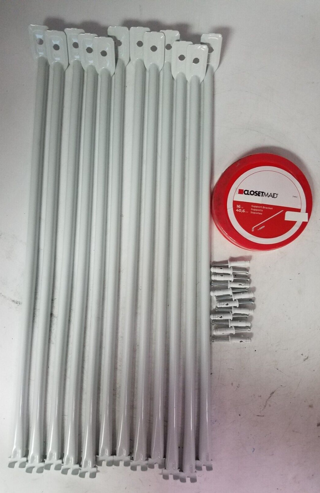 12 Pack ClosetMaid Support Bracket for 16 in Wire Shelf 16" Fixed Mount Shelving