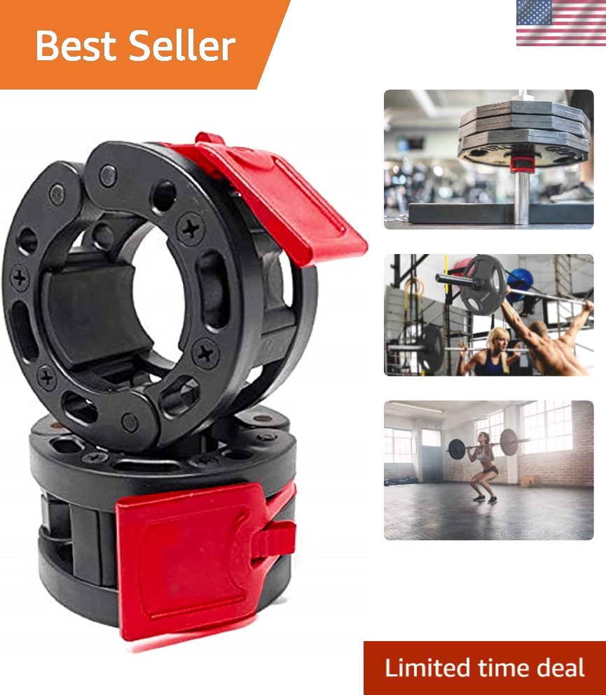 Patented Quick Release Barbell Collars Pair – For Secure Weightlifting Sessions