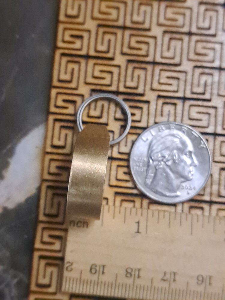 Mini EDC Minimalist Keychain Compass w/Titanium Keyring