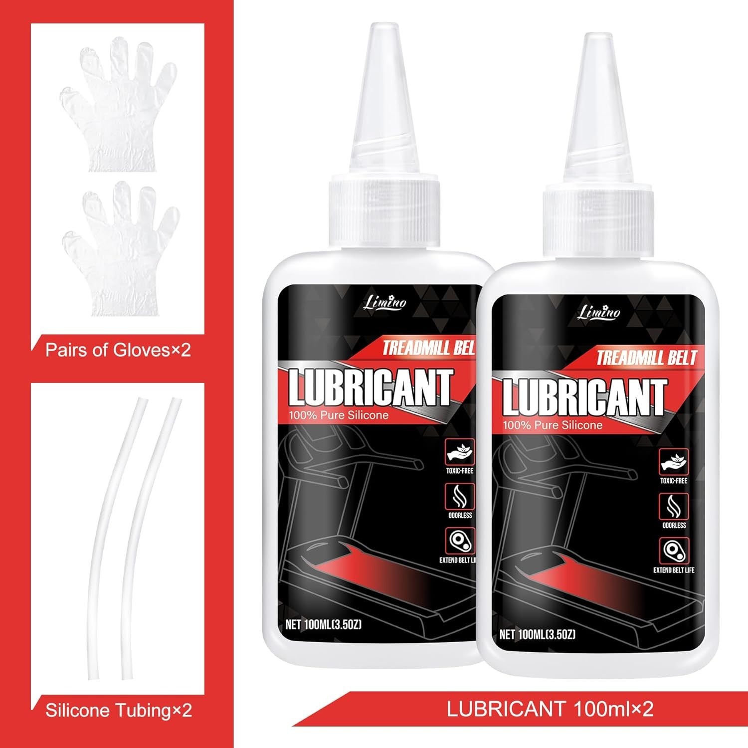 Fitness 100% Silicone Treadmill Belt Lubricant, Lube Application Tube