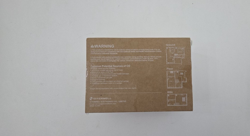 Siterlink Carbon Monoxide Alarm 85db