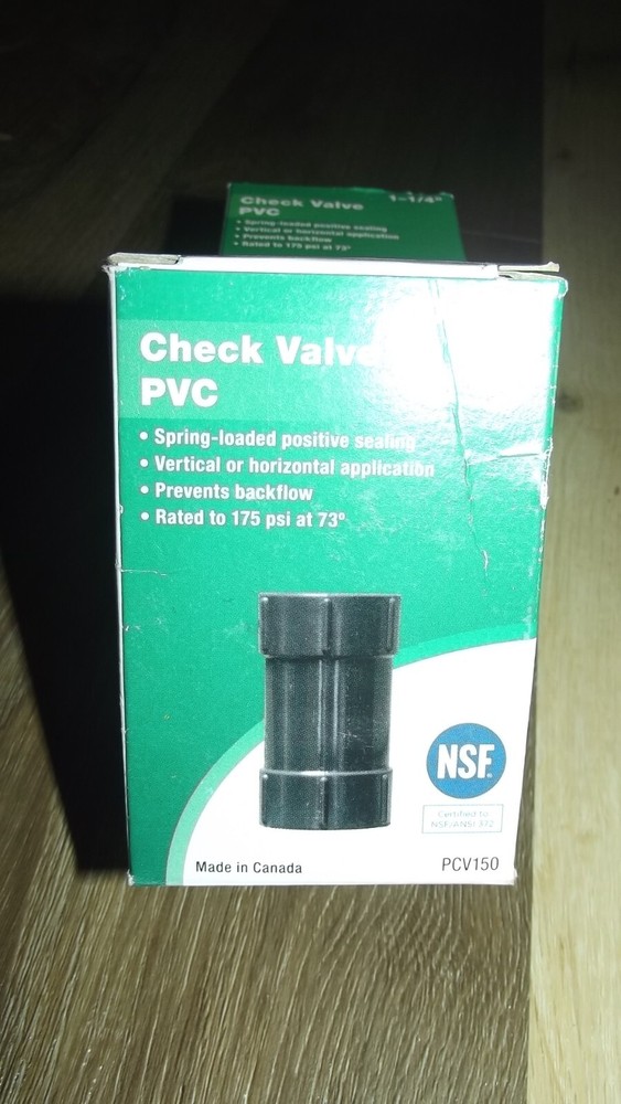 Check Valve, Spring-Loaded, Plastic, 1-1/2-In. -PCV150 H30