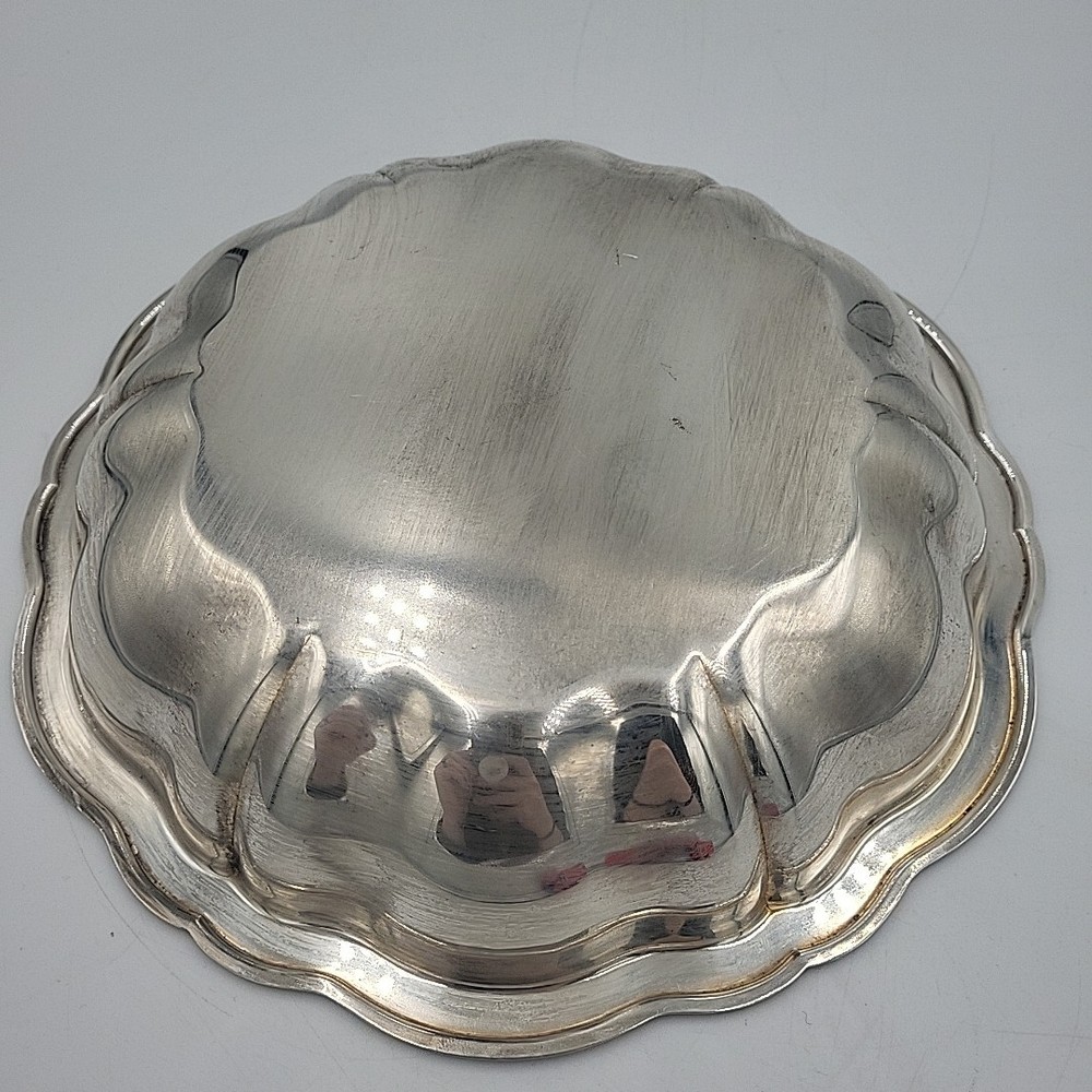 Vintage Silverplate Dish, Trinket / Candy Bowl 9.5" D