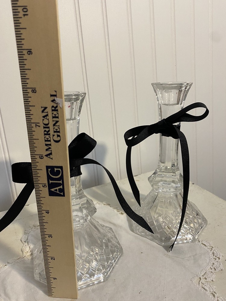 Vintage Led Crystal Candle Stick Holders
