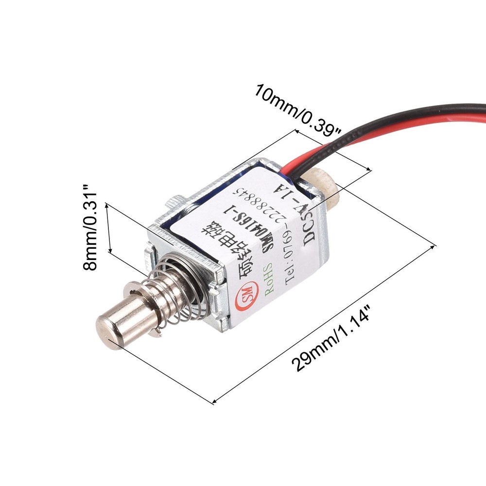 Mini Electromagnetic Solenoid Pushing Pull Type DC5V 1A,