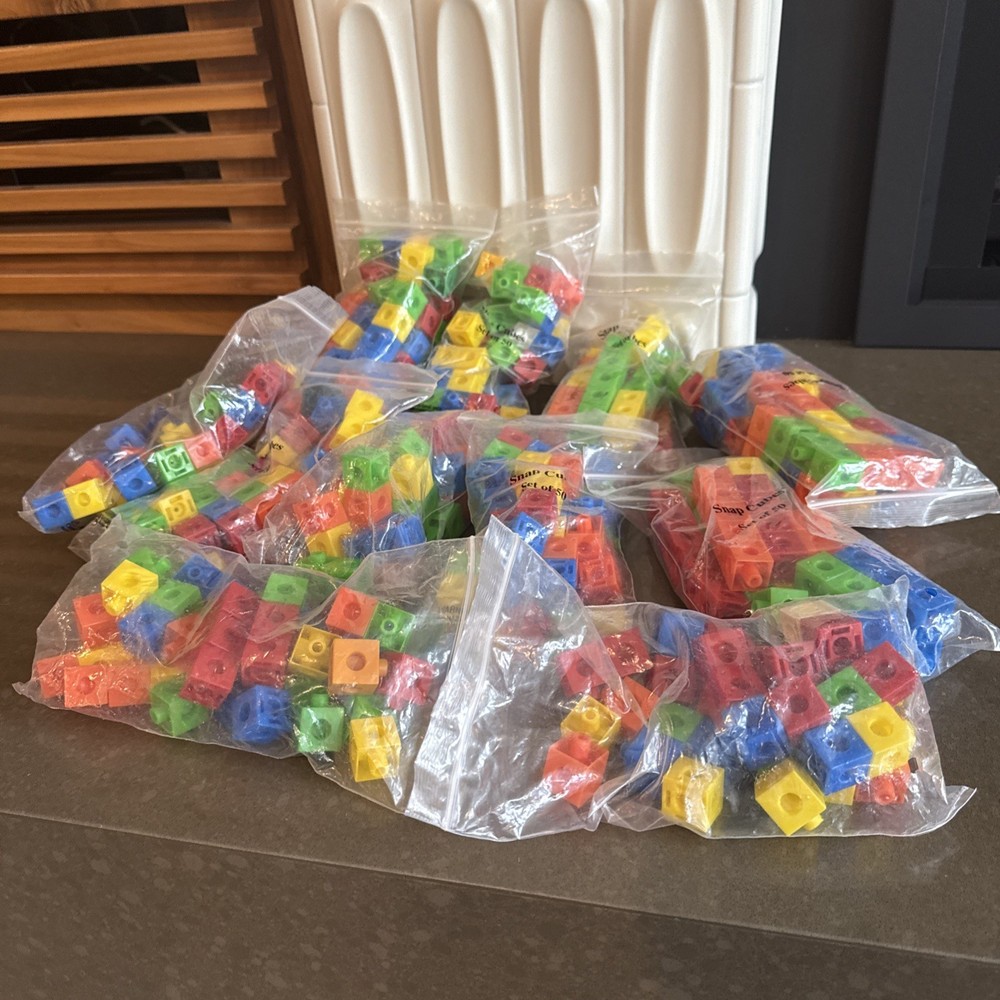 NSN Snap Cubes 5 Colors BULK Teaching Manipulative Read Full Description