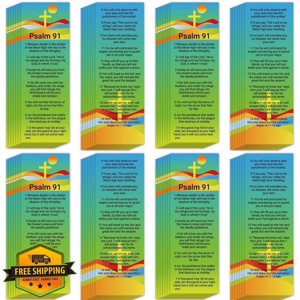 Bible Bookmarks Psalm 91 120 Christian Scripture Reading Gift