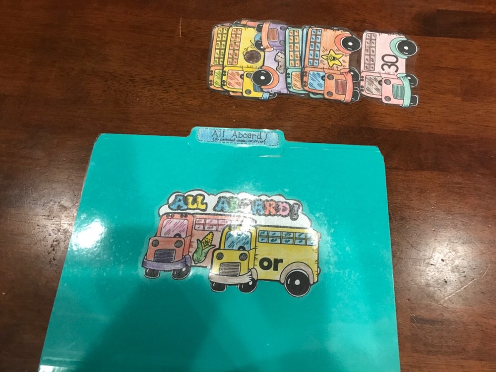 All Aboard! ”R” Controlled Words  2nd grade language arts file folder game