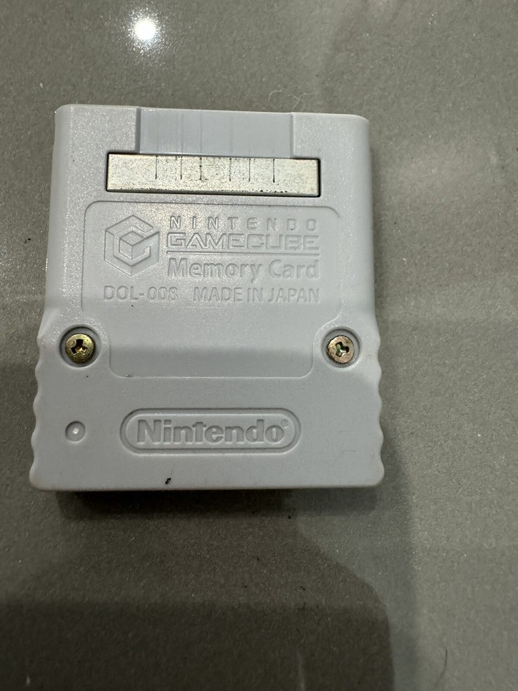 Nintendo Memory Card for GameCube Grey DOL-008 Good Condition A
