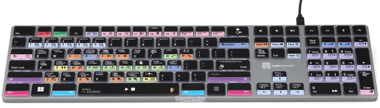 LogicKeyboard Titan Wireless Backlit Keyboard for FL Studio - Windows