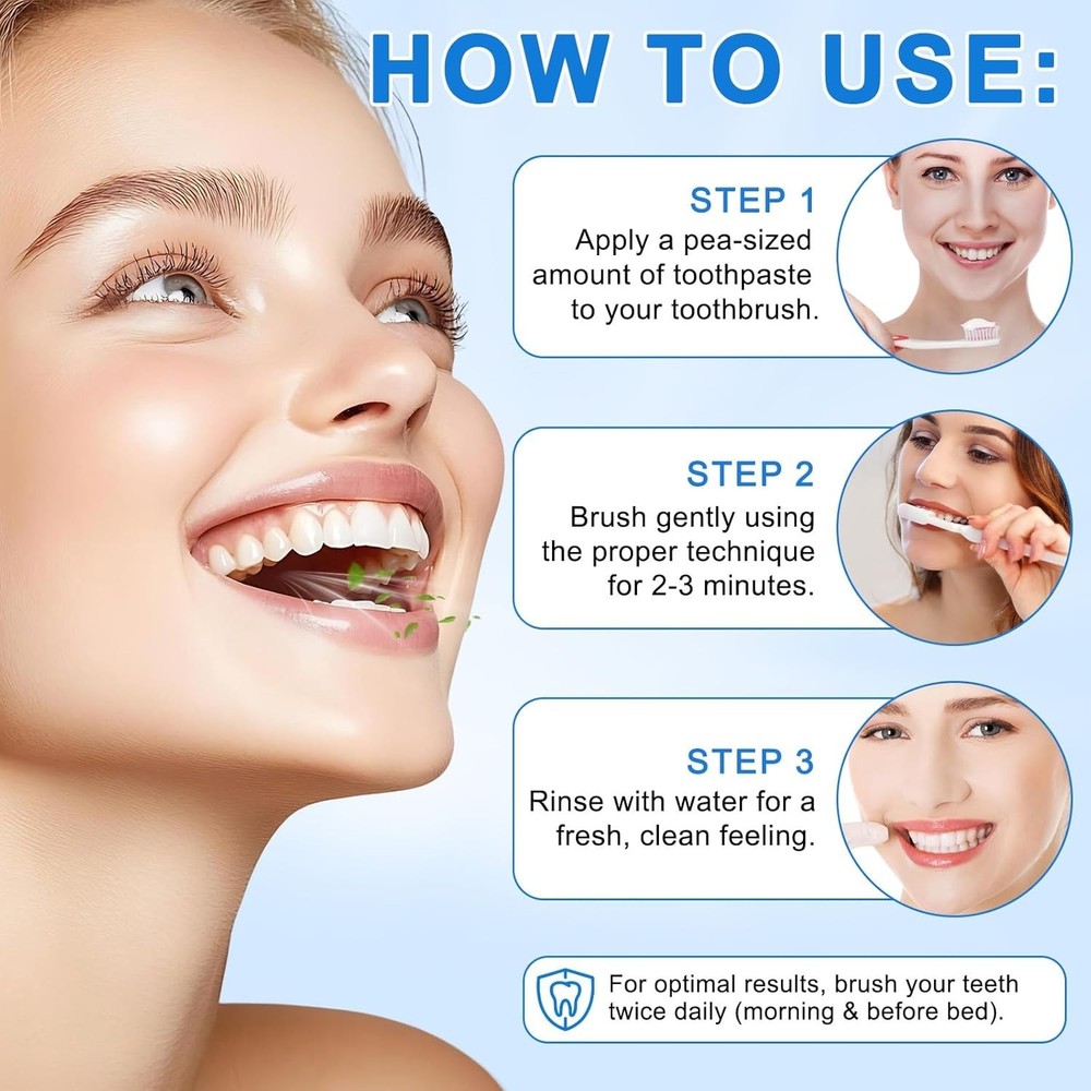 9.9% Hydroxyapatite Toothpaste - 2 Pack, Protects Enamel and Strengthens Teeth,
