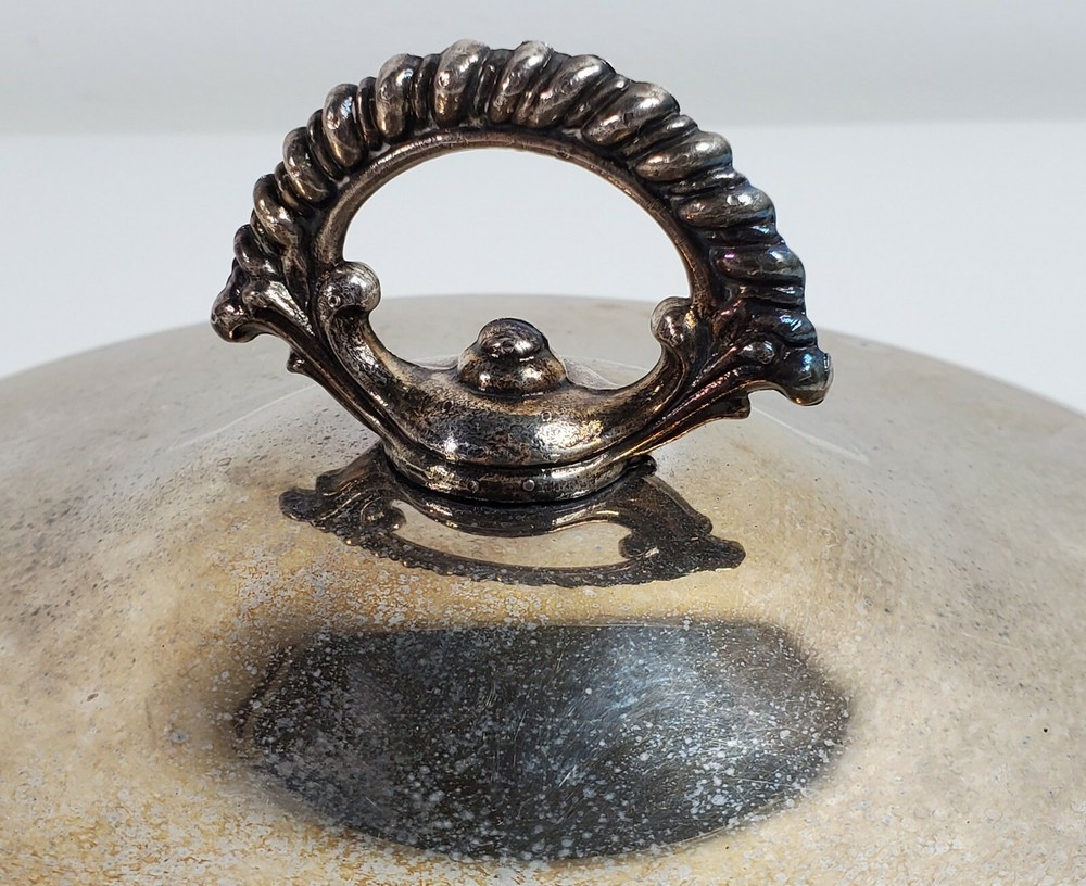 Rogers Silverplated Lid ONLY 9.5" Round Regal Handle Tarnish Stained Replacement