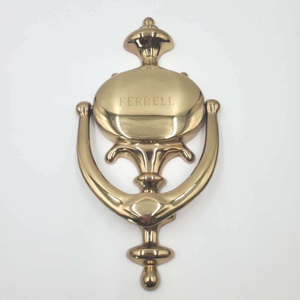 Things Remembered "FERRELL" Polished Solid Brass Door Knocker & Hardware SPAIN