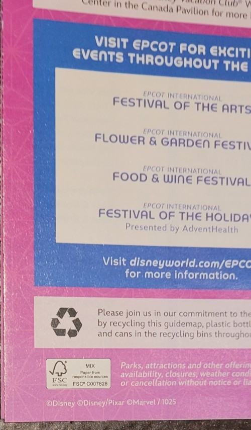 Disney Epcot Flower & Garden Festival 2026 Passport, families guide park Map NEW