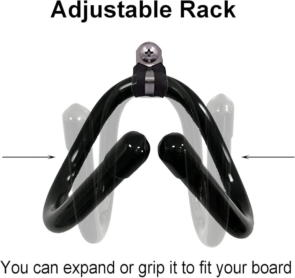 2 Pack Universal Skateboard Wall Mount Rack. Horizontally/Vertically Wall Mounte