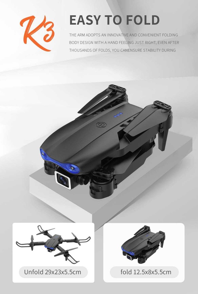 FPV Wifi RC Drone Wide Angle HD 4K Camera Foldable Quadcopter Camera
