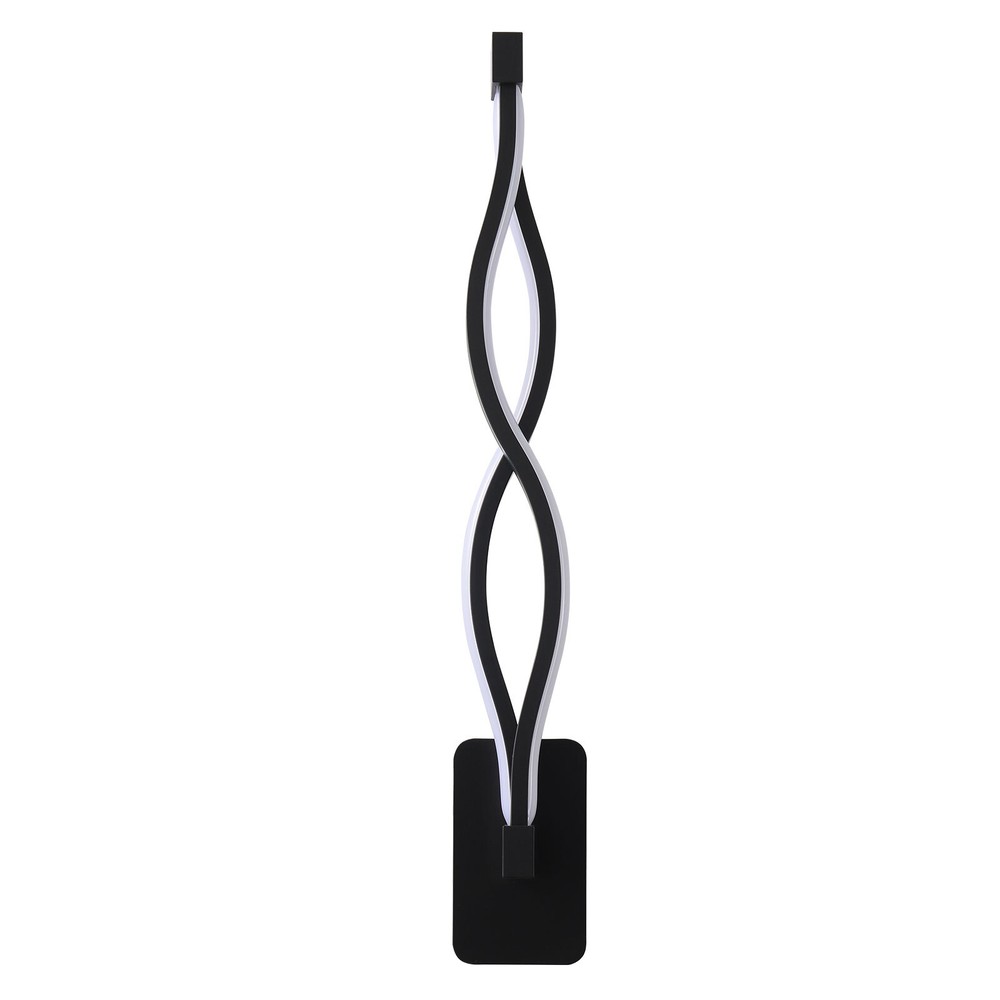 Modern 16W LED Wall-mounted Light Lamp Dimmable Black+Clear Wall Sconce Lighting