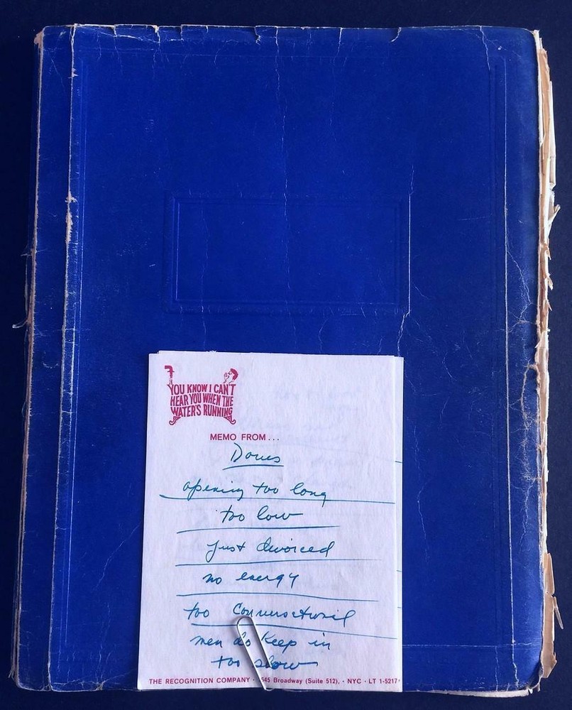 Robert Anderson 1967 Broadway Script You Know I Can't Hear When Water's Running