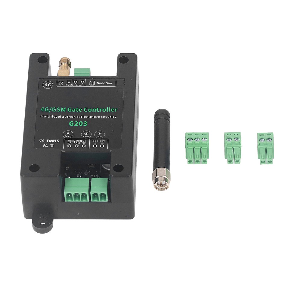G203 GSM Gate Opener 3G 4G Door Access Remote Controller Support Remote DC9V‑36V