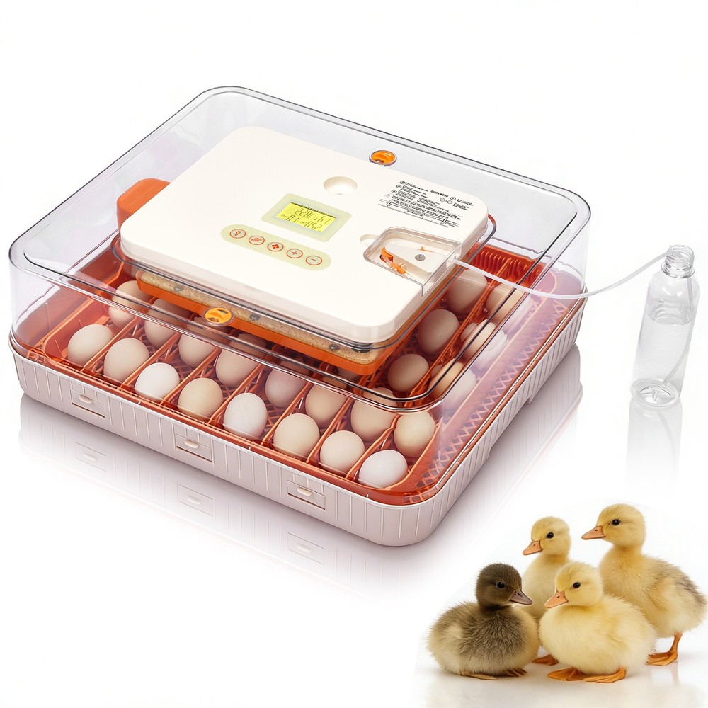 56 Egg Digital Incubator Auto Turning Egg Candler Temperature & Humidity Control