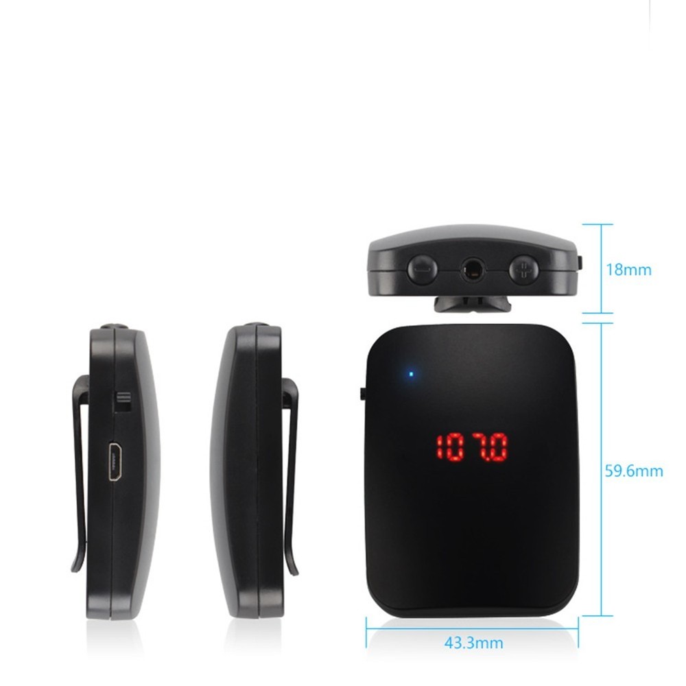 Wireless Headset Microphone Lavalier Mic Transmitter for Amplifiers and Radios