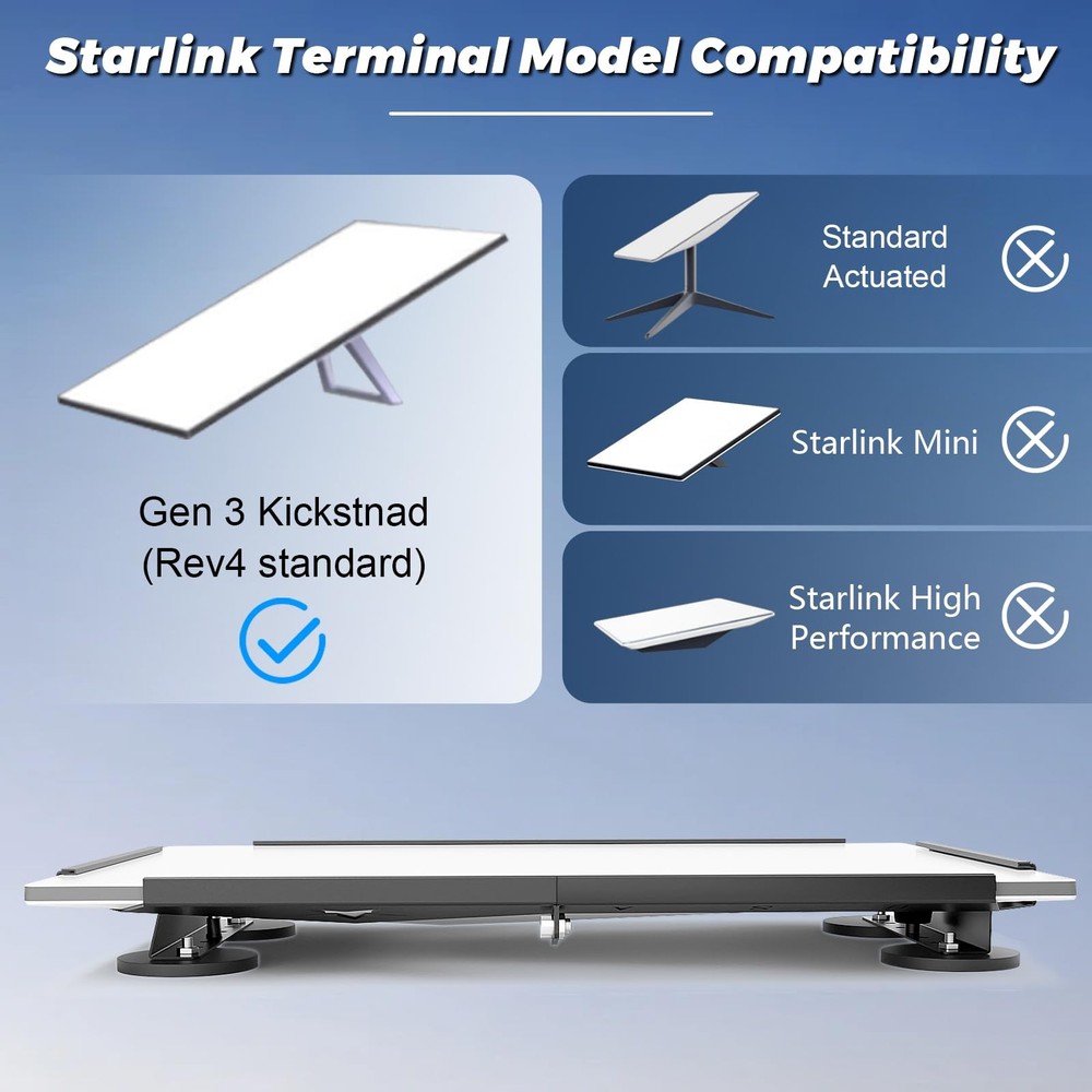 Ybervont Starlink Gen 3 Flat Mount Kit, 3 Kit