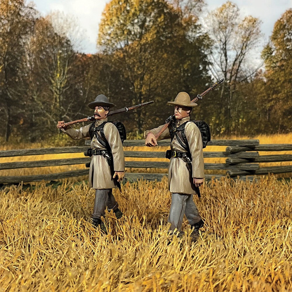 Confederate Infantry Marching 1/30 Figures William Britain (31500)