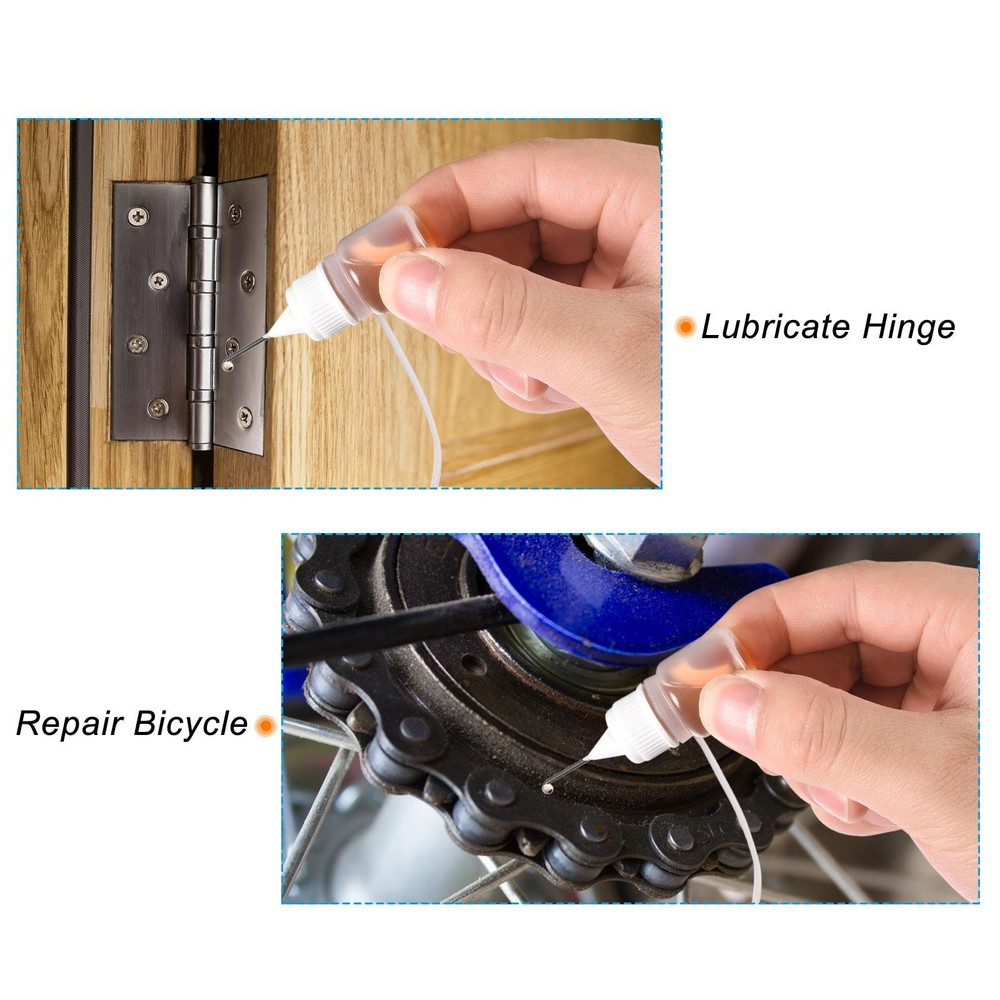 10Pcs 3ml Needle Tip Bottle Plastic Dropper Bottles White Cap