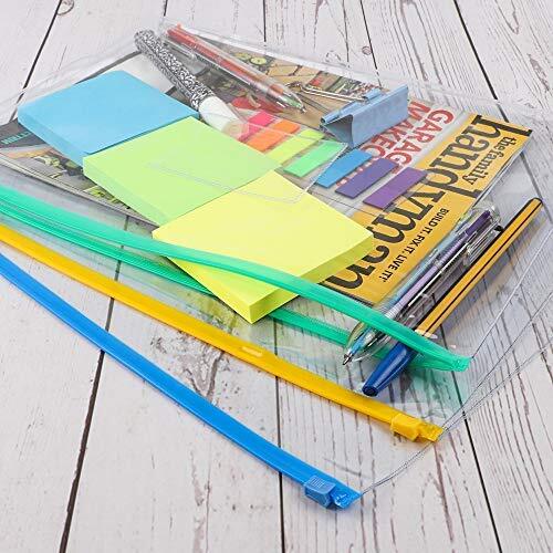 24Pcs Plastic Envelopes Poly Zip Envelopes Files Zipper Folders A4 Size Letter